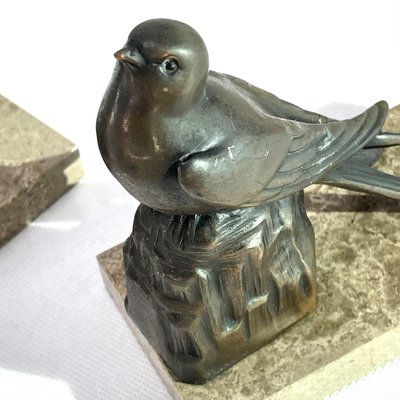 Art Deco Bird Bookends, 1930s, Set of 2-JUZ-1735653