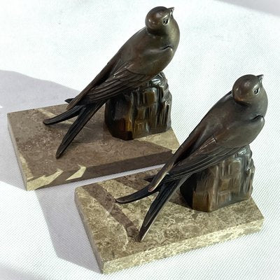 Art Deco Bird Bookends, 1930s, Set of 2-JUZ-1735653