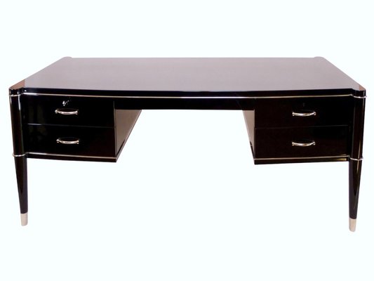 Art Deco Black Desk from De Coene Frères, Belgium, 1940s-BPJ-1820579