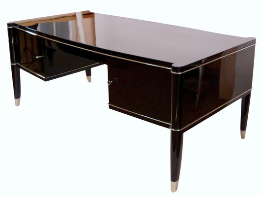 Art Deco Black Desk from De Coene Frères, Belgium, 1940s-BPJ-1820579