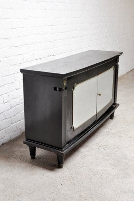 Art Deco Black Lacquer and Bronze Cabinet in the style of André Arbus, France, 1930s-WUY-985405