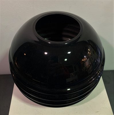 Art Deco Black Opaline Vase, 1920s-IKW-807314