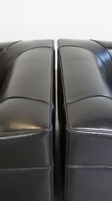 Art Deco Black Sheep Leather Armchairs, Set of 2-HPP-2036605