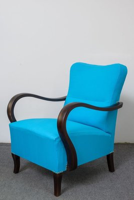 Art Deco Blue Armchairs, 1920s, Set of 2-OXJ-823978