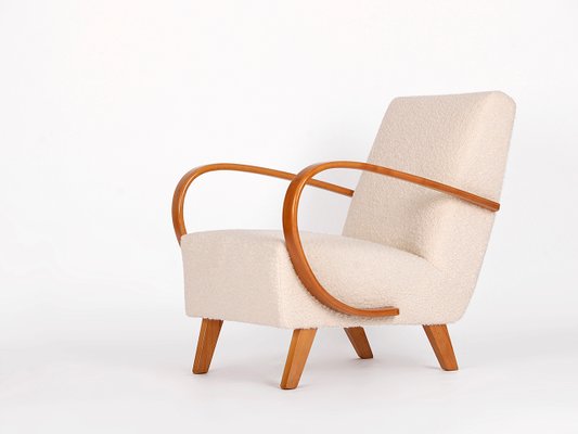 Art Deco Boucle Lounge Chair by Jindřich Halabala for UP Závody, 1930s-TW-1087145