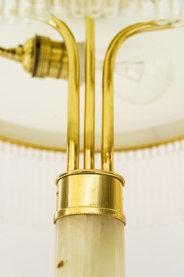 Art Deco Brass and Marble Table Lamp with Opal Glass Shade and Glass Sticks, 1920s-SPD-1797946