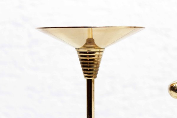 Art Deco Brass Candlestick-BQF-1095707