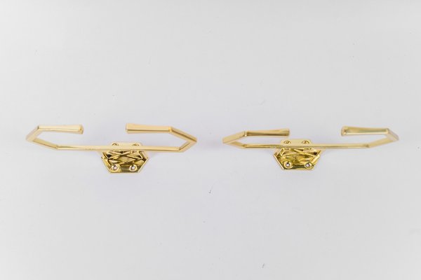 Art Deco Brass Curtain Holders, Vienna, 1920s, Set of 2-SPD-1820634