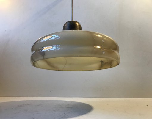 Art Deco Brass & Glass Pendant Lamp, 1920s-LCR-848285