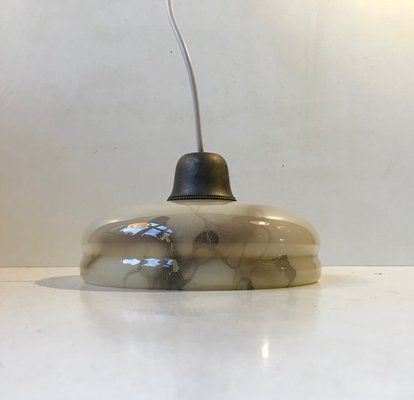 Art Deco Brass & Glass Pendant Lamp, 1920s-LCR-848285