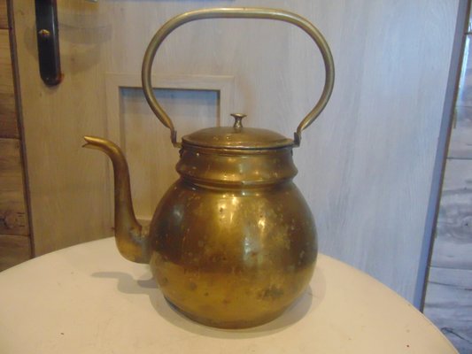 Art Deco Brass Kettle-CAQ-1050347