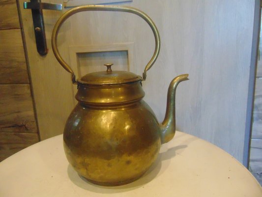 Art Deco Brass Kettle-CAQ-1050347