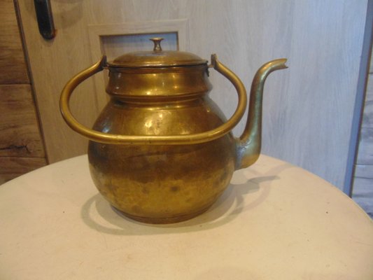 Art Deco Brass Kettle-CAQ-1050347