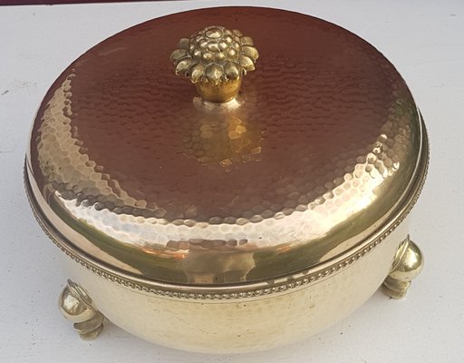 Art Deco Brass Lidded Box from Munich Workshops, 1925-QDP-1367186