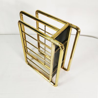 Art Deco Brass Newspaper Rack, Germany, 1950s-ZTG-2023385