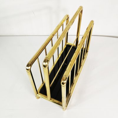 Art Deco Brass Newspaper Rack, Germany, 1950s-ZTG-2023385