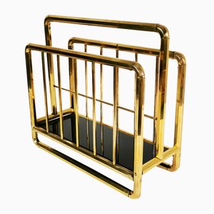 Art Deco Brass Newspaper Rack, Germany, 1950s-ZTG-2023385