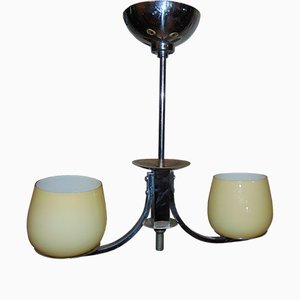 Art Deco Brass Nickel-Plated Hanging Lamp-CAQ-1299898