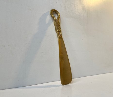 Art Deco Brass Shoe Horn with Draped Details, 1930s-LCR-1427223