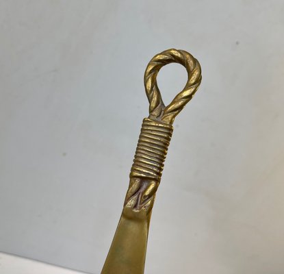 Art Deco Brass Shoe Horn with Draped Details, 1930s-LCR-1427223