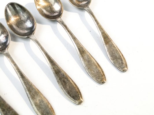 Art Deco Brass Spoons from WSW, 1950s, Set of 6-BKO-1799014