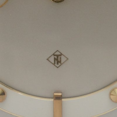 Art Deco Brass Table Clock, 1950s-RST-1241123