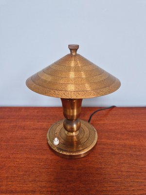 Art Deco Brass Table Lamp, 1920s-FAX-1750464