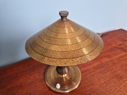 Art Deco Brass Table Lamp, 1920s-FAX-1750464