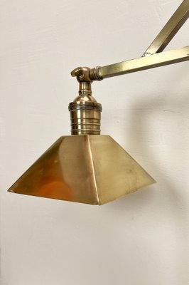 Art Deco Brass Twin Desk Lamp, 1940s-WZZ-1814446