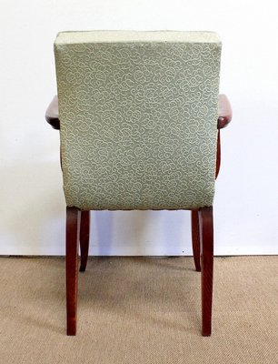 Art Deco Bridge Armchairs and Stool, 1940s, Set of 3-RVK-1009291