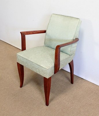 Art Deco Bridge Armchairs and Stool, 1940s, Set of 3-RVK-1009291