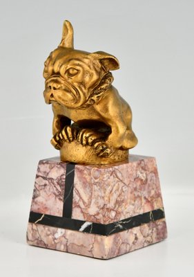 Art Deco Bronze Car Mascot Depicting French Bulldog by Gaston H. Bourcart., 1925-KTN-1388710