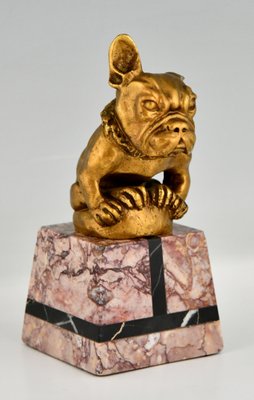 Art Deco Bronze Car Mascot Depicting French Bulldog by Gaston H. Bourcart., 1925-KTN-1388710