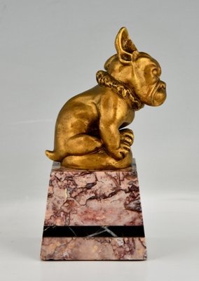 Art Deco Bronze Car Mascot Depicting French Bulldog by Gaston H. Bourcart., 1925-KTN-1388710