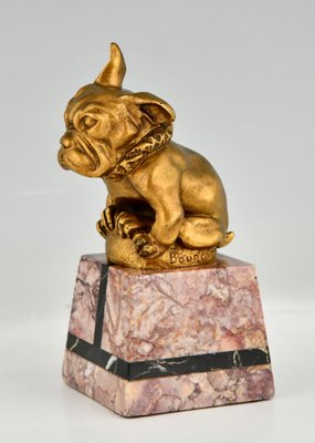 Art Deco Bronze Car Mascot Depicting French Bulldog by Gaston H. Bourcart., 1925-KTN-1388710