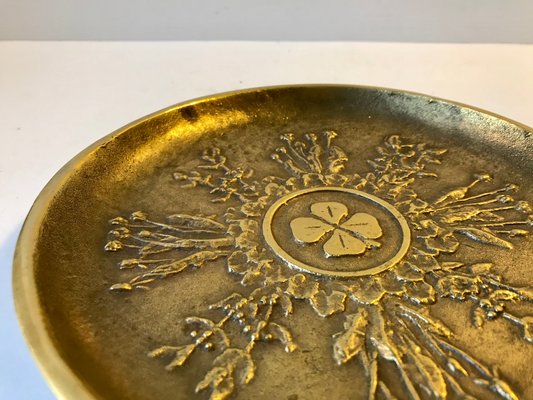 Art Deco Bronze Dish with Four Clover, 1930s-LCR-807627