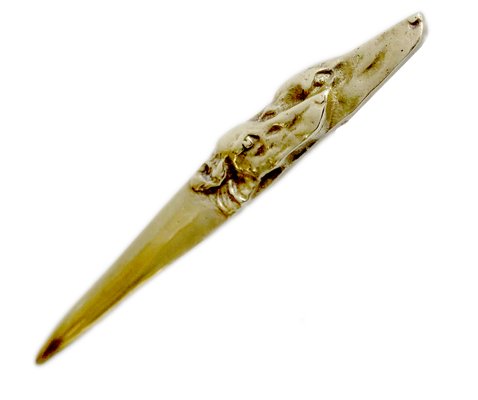 Art Deco Bronze Greyhound Dog Shaped Letter Opener, 1930s-GUT-2017217