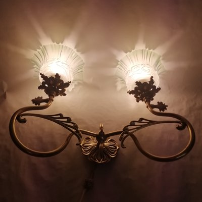 Art Deco Bronze Sconce, 1930s-RGF-787661