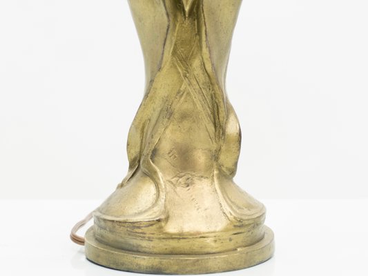 Art Deco Bronze Table Lamp, 1920s-YJA-1299910