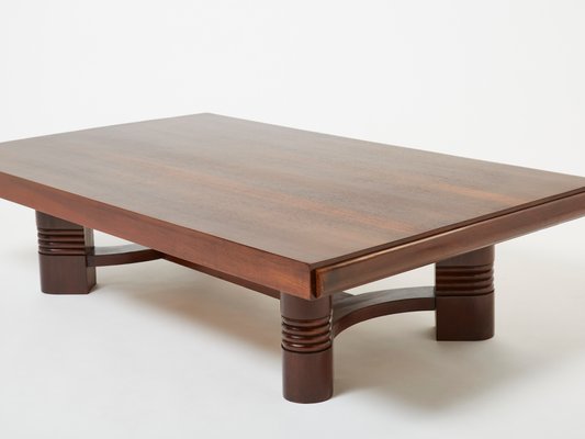 Art Deco Brown Coffee Table, 1940s-YJA-1440988