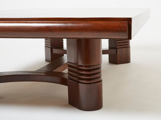 Art Deco Brown Coffee Table, 1940s-YJA-1440988