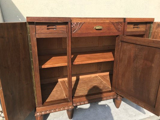 Art Deco Buffet-Chest of Drawers with a Marble Top, 1920s-WQQ-1395983