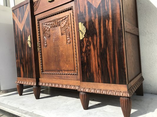 Art Deco Buffet-Chest of Drawers with a Marble Top, 1920s-WQQ-1395983