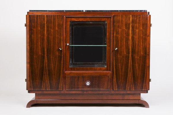 Art Deco Buffet with Marble Desk in Rosewood Veneer, France, 1930s-WHY-1780473