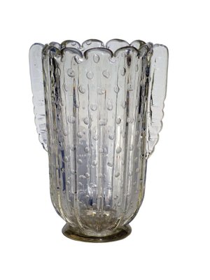 Art Deco Bullicante Murano Glass Vase from Barovier, 1930s-KGD-1794276