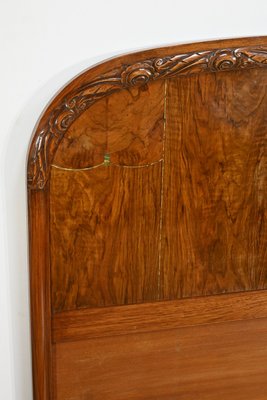 Art Deco Burl Walnut Bed, 1930s-RVK-2034800