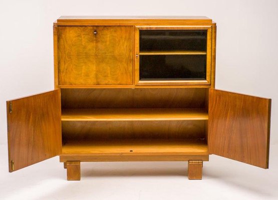 Art Deco Burl Walnut Cabinet-WN-1362533