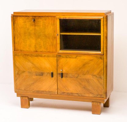 Art Deco Burl Walnut Cabinet-WN-1362533