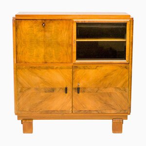 Art Deco Burl Walnut Cabinet-WN-1362533