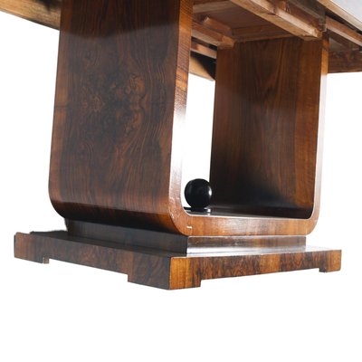 Art Deco Burl Walnut Extendable Dining Table by Osvaldo Borsani for Guido Pennati, 1930s-NJV-765335